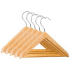 Набор треугольных деревянных вешалок с круглой планкой и насечками "WHY07011"