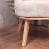 Кресло отдыха "Комфорт-5" Высокая спинка (PLUSH WHITE ONYX, Бесцветный Лак)
