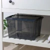 МП2339 Ящик для хранения с замками КИП 45л черный прозрачный