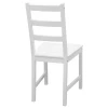 Столовый комплект 1+4 стульев мод "Ladder Back" белый