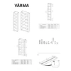 Стеллаж "Варма 80" 00364 (78х198х28 шпон, ясень черный)