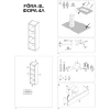 Стеллаж "Фора 4Л" 00623 (147x42х38, белый)