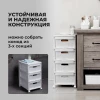 Комод на колёсах "VELVET" (4 ящика; белый)