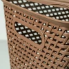 МП2371 Ящик РОТАНГ с крышкой  23л 450х300х265мм  бежевый ротанг